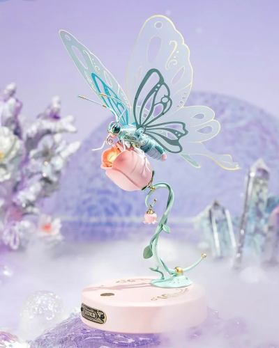 rokr-starry-blue-mechanical-butterfly-plastic-3d-puzzle-diy-model-kid-xmas-gifts